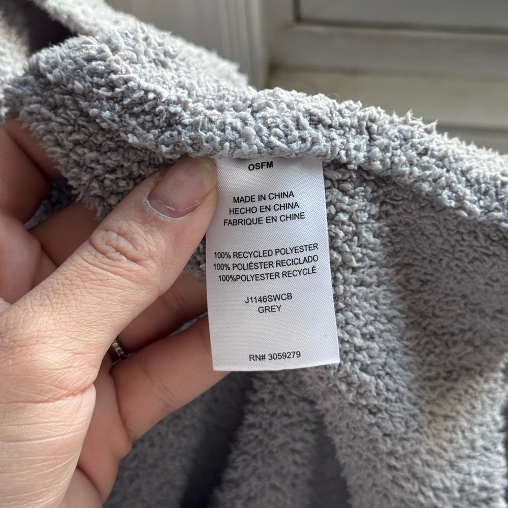 Thread & Supply Cozy Cloud Wrap Gray Cardigan | One Size Fit Most - Picture 6 of 7